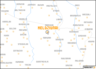 map of Meldžiunai