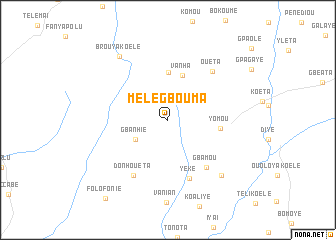 map of Mélégbouma