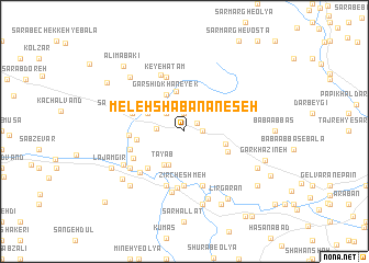 map of Meleh Shabānān-e Seh