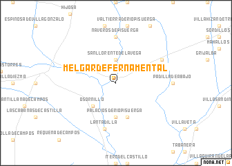 map of Melgar de Fernamental