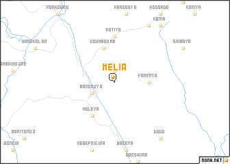 map of Mélia