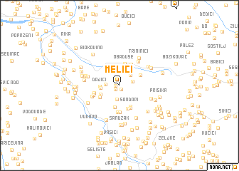 map of Melići