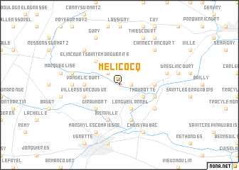 map of Mélicocq