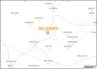 map of Melikören