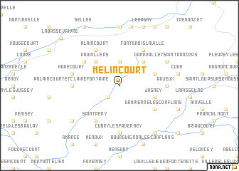 map of Melincourt