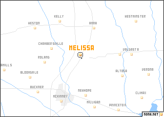 map of Melissa