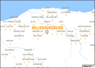 map of Melissourgákion