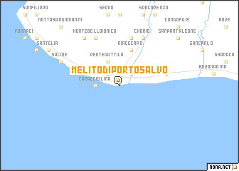 map of Melito di Porto Salvo