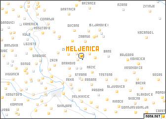 map of Meljenica