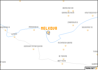 map of Melkova