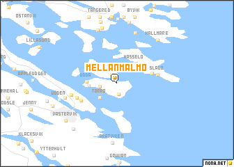 map of Mellanmalmö