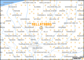 map of Mellatābād