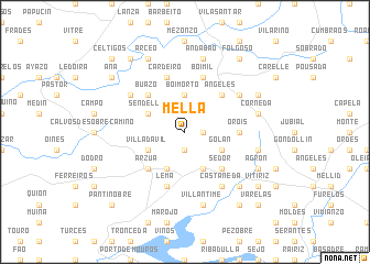 map of Mella