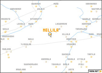 map of Mellilä