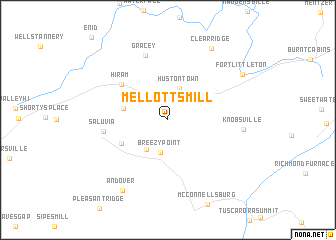 map of Mellotts Mill