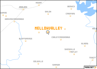 map of Mellow Valley