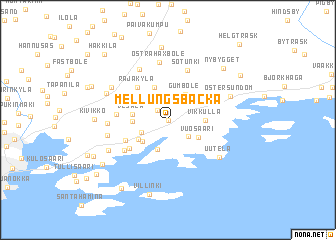 map of Mellungsbacka