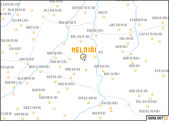 map of Melniai