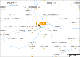 map of Melʼnich