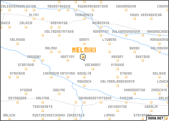 map of Melʼniki