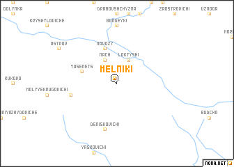 map of Melʼniki