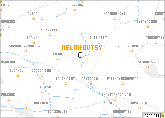 map of Melʼnikovtsy