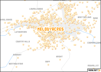 map of Melody Acres