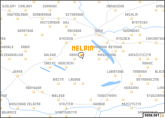 map of Mełpin