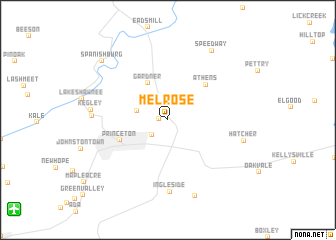 map of Melrose