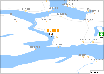 map of Melsbø