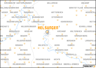map of Melsungen