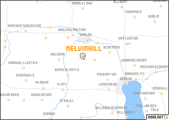 map of Melvin Hill