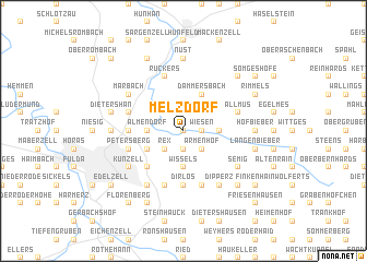 map of Melzdorf