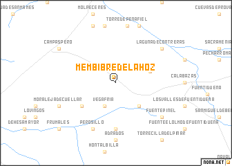 map of Membibre de la Hoz