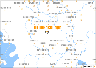 map of Memekakomana