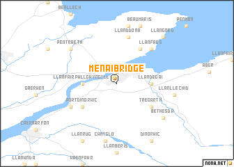 map of Menai Bridge