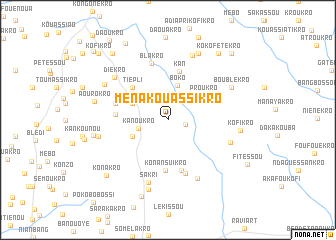 map of Ménakouassikro