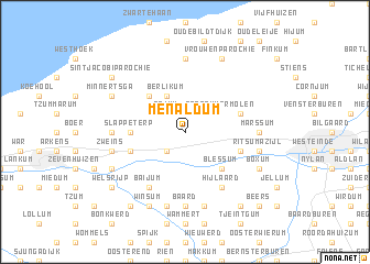 map of Menaldum