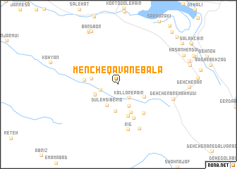 map of Mencheqāvān-e Bālā