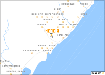 map of Mencía