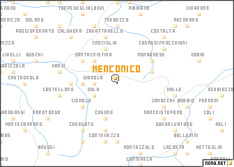 map of Menconico