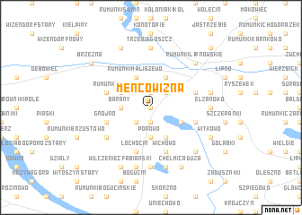 map of Mencowizna