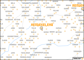 map of Mendekelema