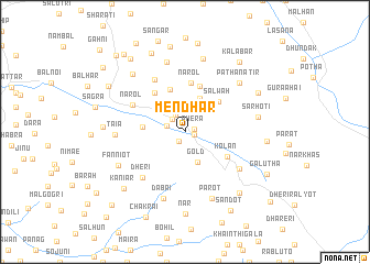 map of Mendhār