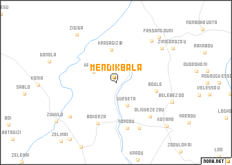 map of Mendi Kbala