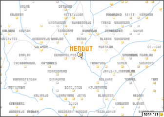 map of Mendut