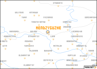 map of Mendzyguzhe