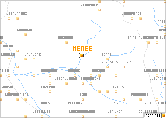 map of Menée