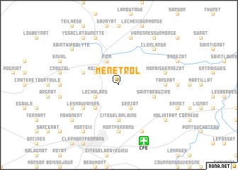 map of Ménétrol