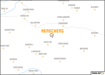 map of Mengcheng